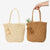 Damen Handgefertigte Basttasche mit verspieltem Pompon-Detail Karnz