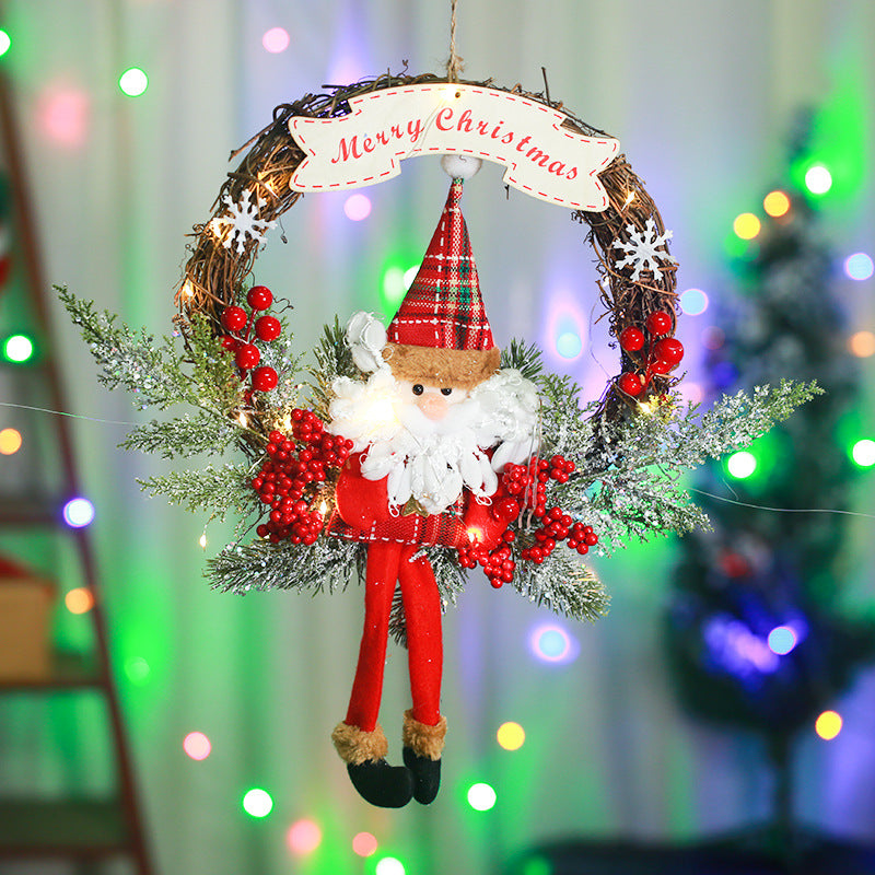 Weihnachtskranz Dekoration mit Schneemann-Design Karnz