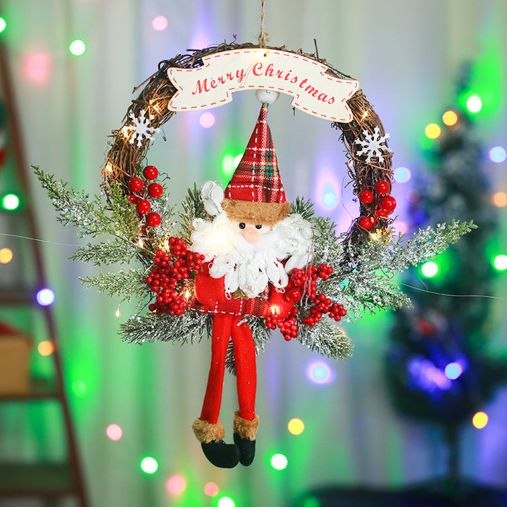 Weihnachtskranz Dekoration mit Schneemann-Design Karnz