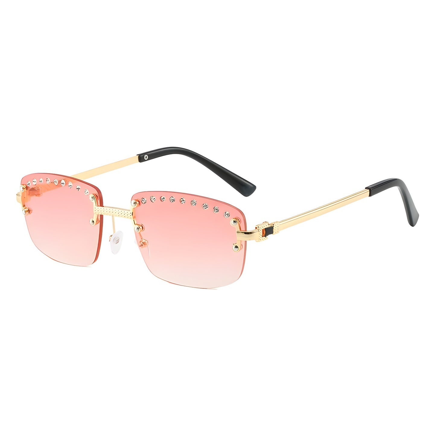 Damen elegante Sonnenbrille mit funkelnden Kristallakzenten Karnz