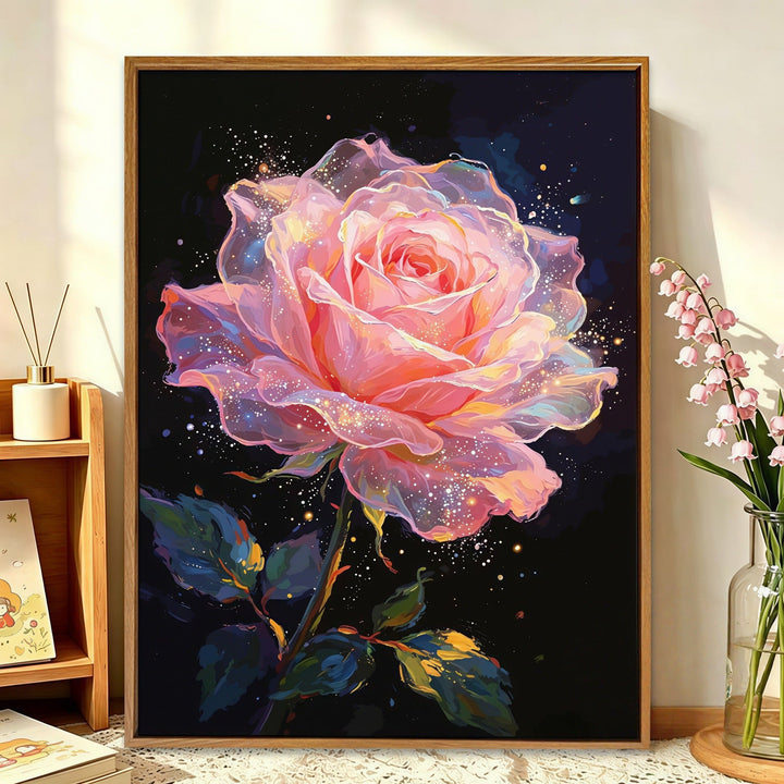 Florale Galaxie Leinwandkunst Karnz
