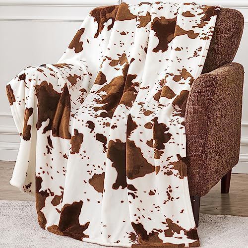 Kuhmuster Fleece-Decke