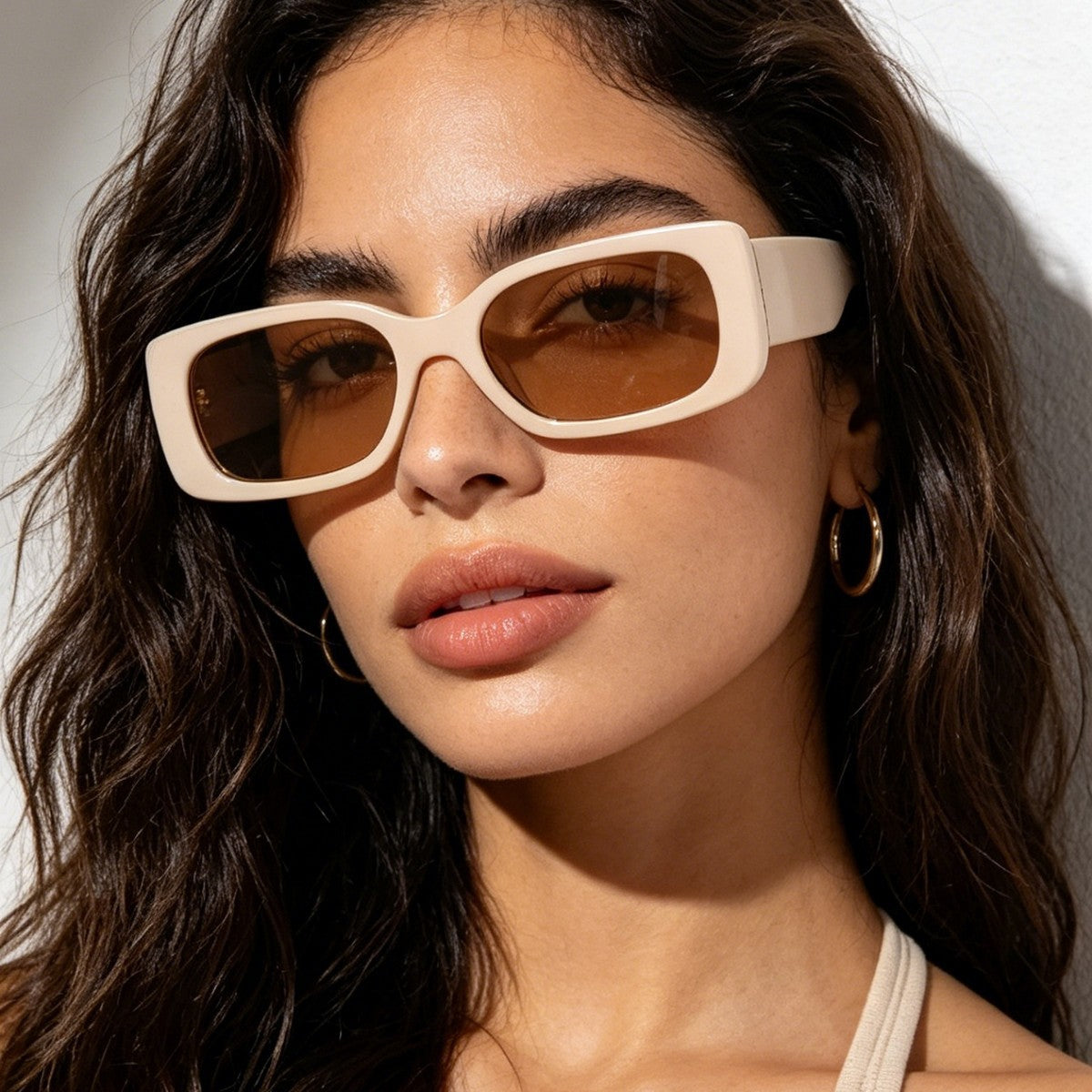 Damen modische Sonnenbrille mit extravagantem quadratischen Rahmen Karnz