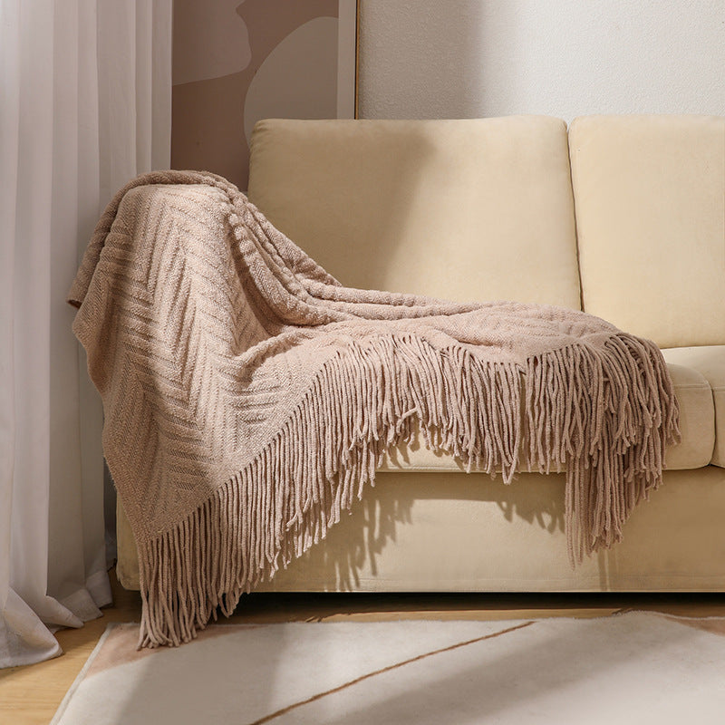 Gemütliche Strickdecke