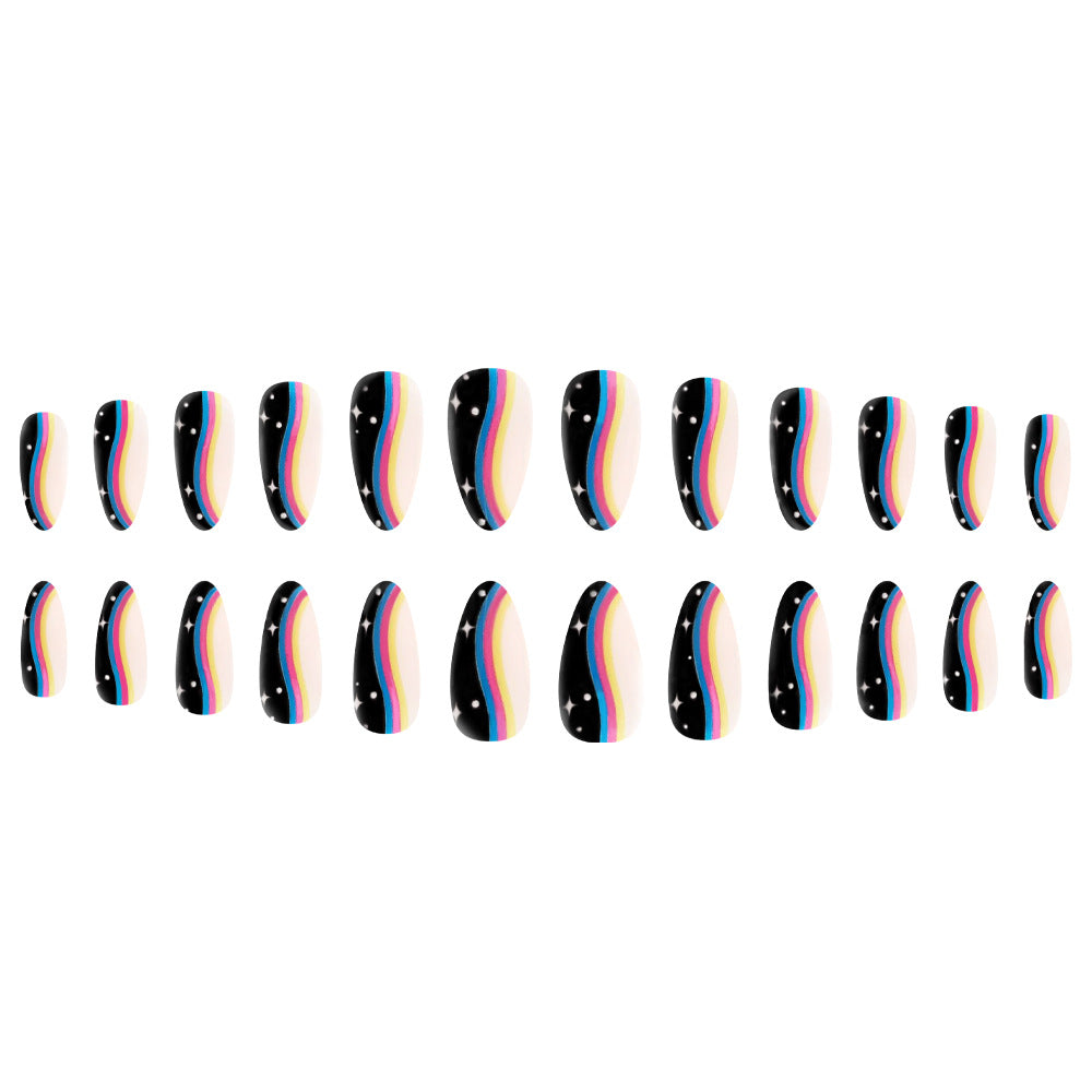 Künstlerisches Ombre Press-On Nageldesign Karnz