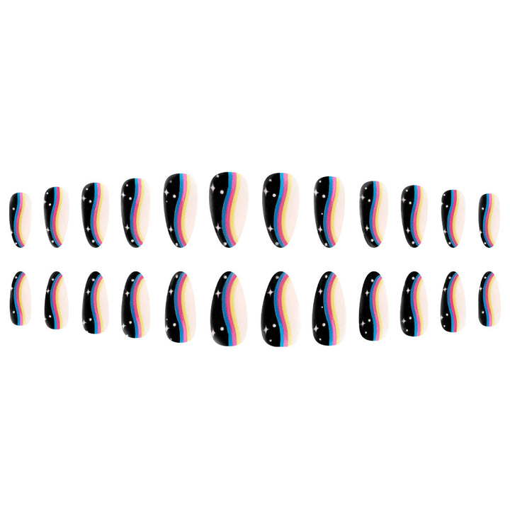 Künstlerisches Ombre Press-On Nageldesign Karnz