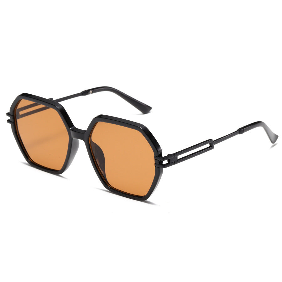 Damen modische Sonnenbrille im avantgardistischen Hexagon-Design Karnz