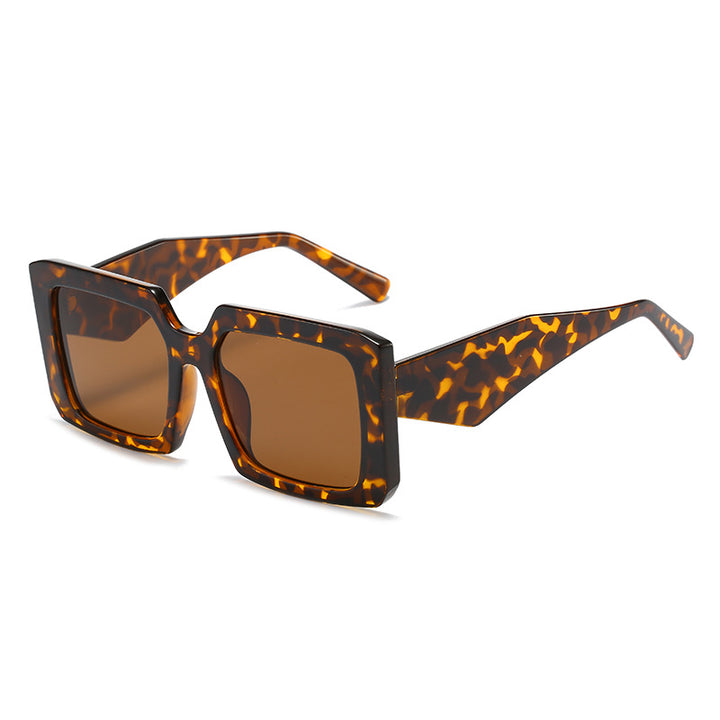 Damen Geometrische Sonnenbrille mit breitem Rahmen Karnz