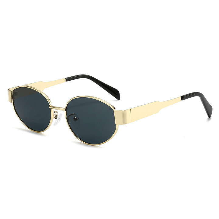 Modische Übergroße Sonnenbrille mit Metallrahmen Karnz