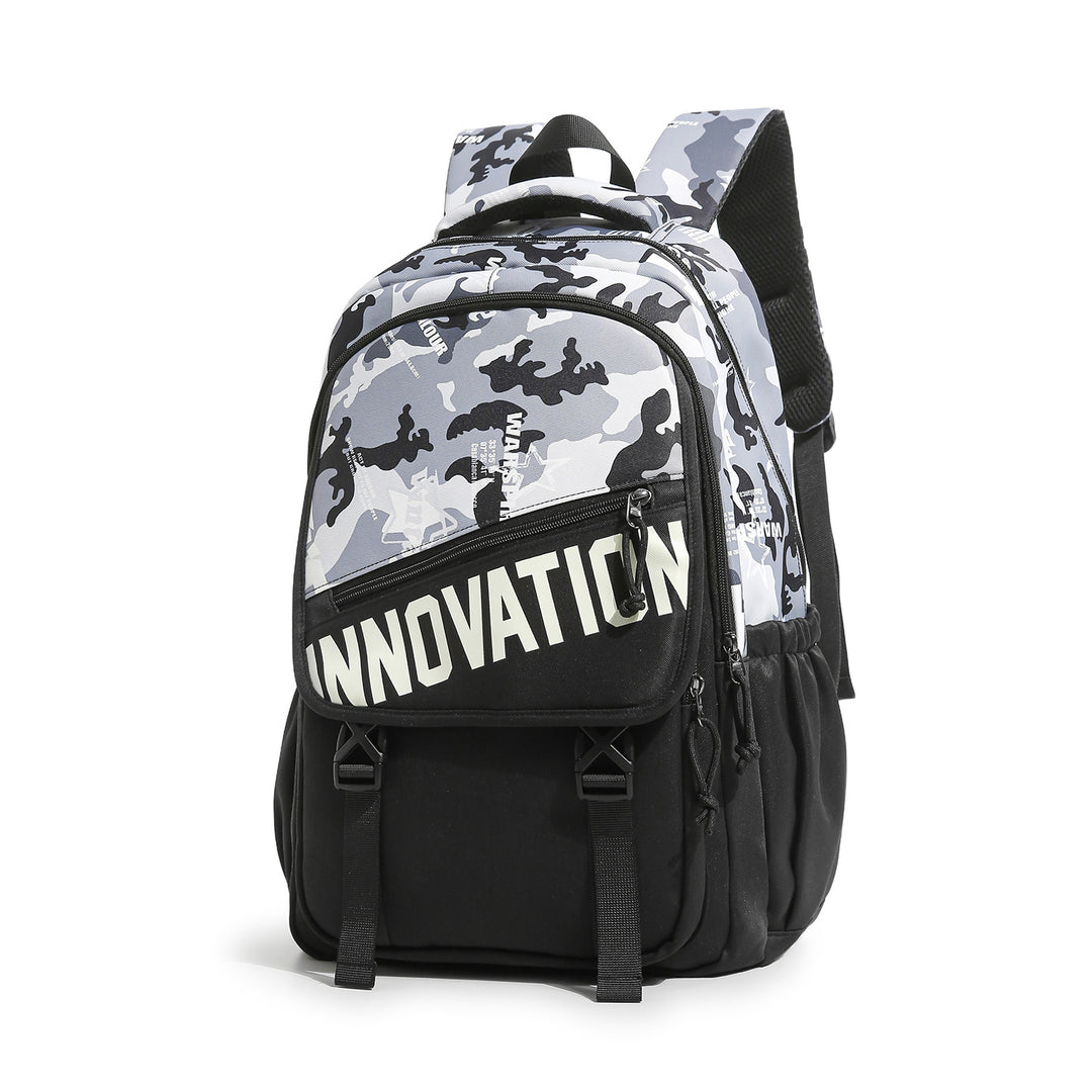 Hochwertiger Mehrfachfächer-Rucksack mit Plüsch-Schlüsselanhänger Karnz
