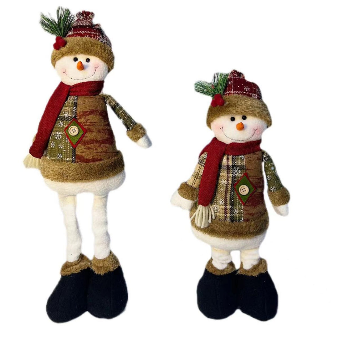 Dekorative Schneemann Figur im festlichen Design