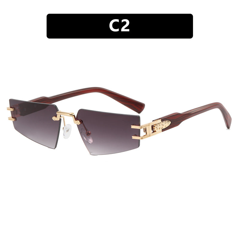 Damen modische Sonnenbrille mit eleganter quadratischer Rahmenkonstruktion und luxuriösen Details Karnz