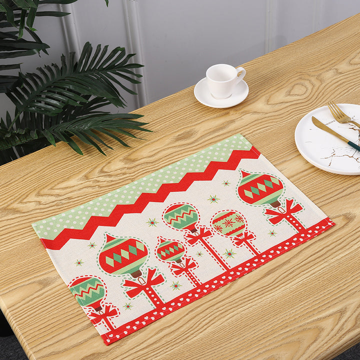 Weihnachtsplatzdeckchen mit festlichem Santa-Motiv Karnz