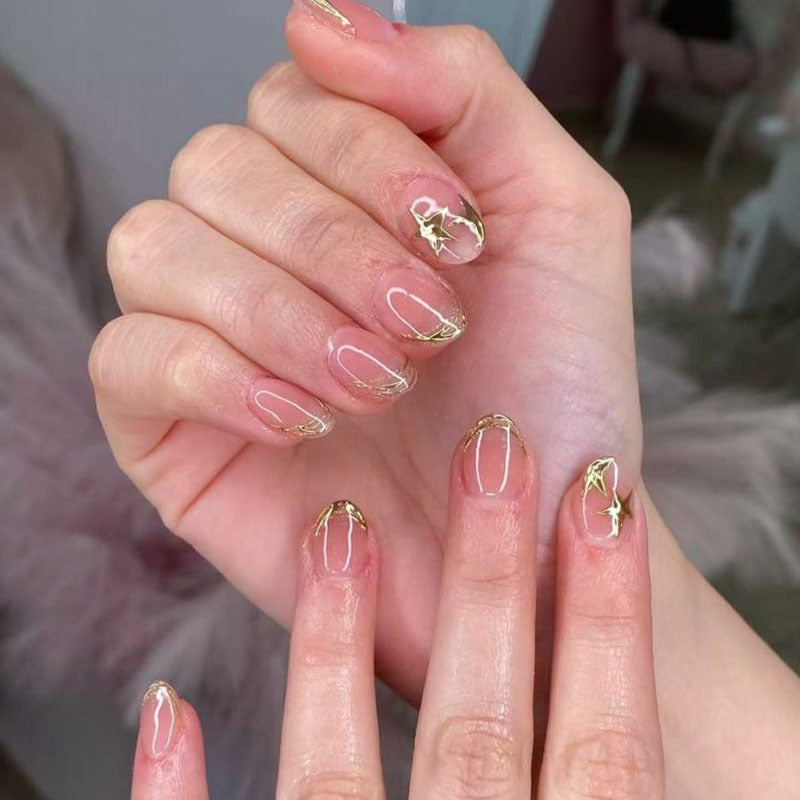 Elegante Gel Press-On Nagelkunst