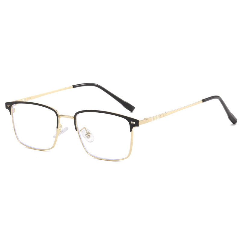 Damen elegante quadratische Brille mit feinem Metallrahmen Karnz