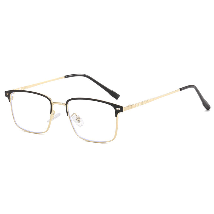 Damen elegante quadratische Brille mit feinem Metallrahmen Karnz