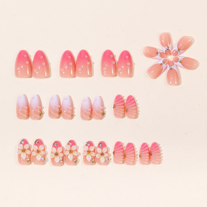 Elegante florale Acryl-Nagelverlängerungen Karnz 1789713211
