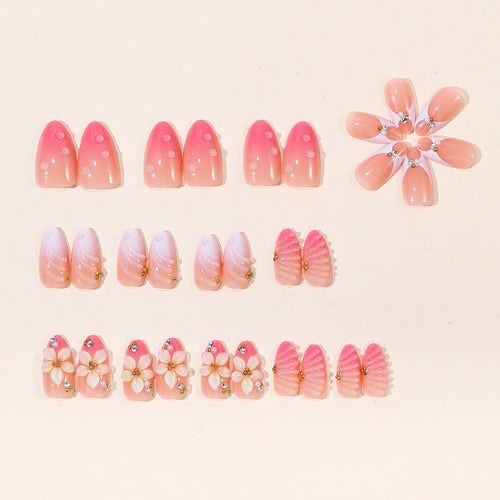 Elegante florale Acryl-Nagelverlängerungen Karnz 1789713211