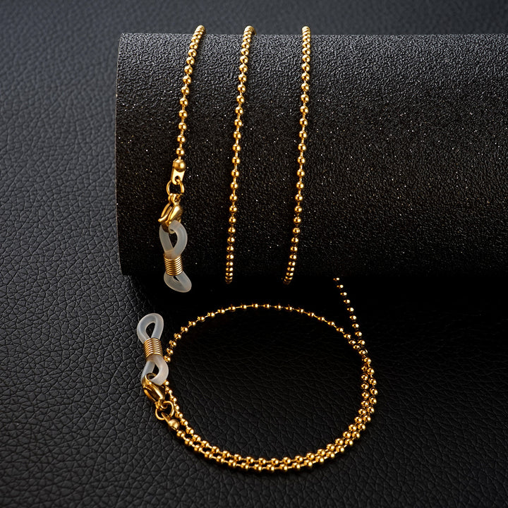 Premium Metall Perlen Brillen Kette Karnz
