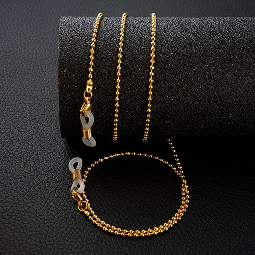 Premium Metall Perlen Brillen Kette Karnz