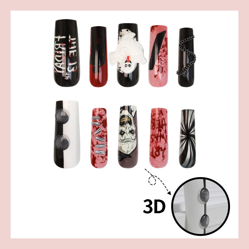 Halloween Kunstnagelset mit gruseligen Motiven und extravaganten Designs Karnz