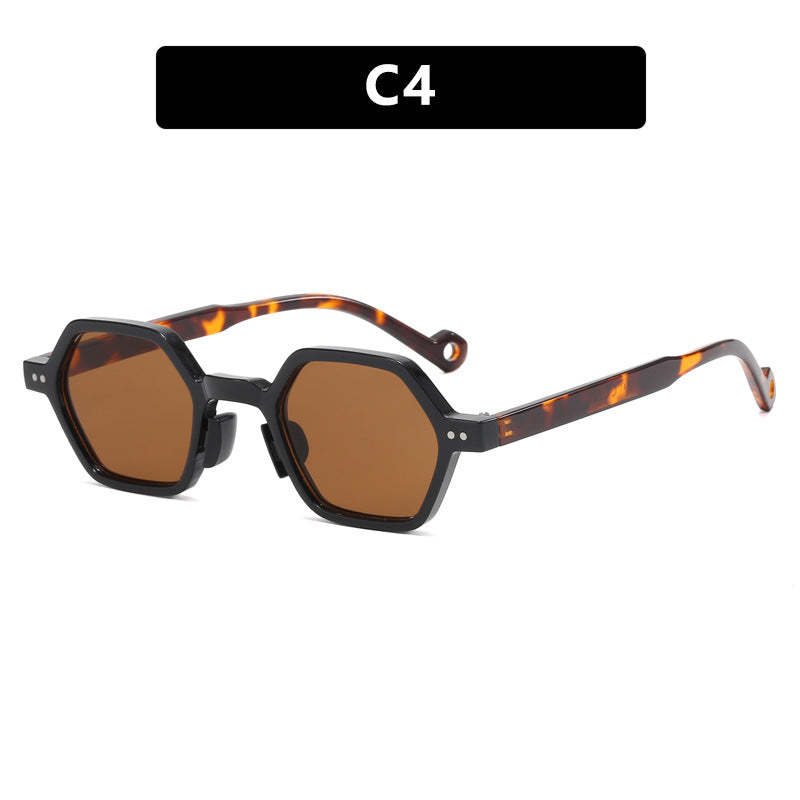 Damen hexagonale Sonnenbrille im modernen Design mit schützenden Gläsern Karnz
