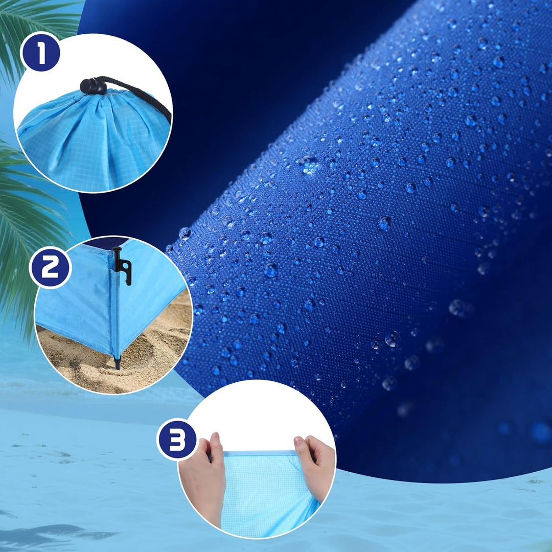 Vielseitige sandfreie Strandmatte mit Ankersystem Karnz