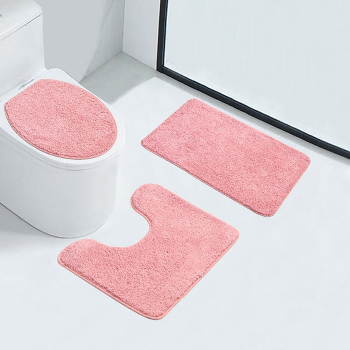 Weiches Plüsch-Badezimmermatten-Set