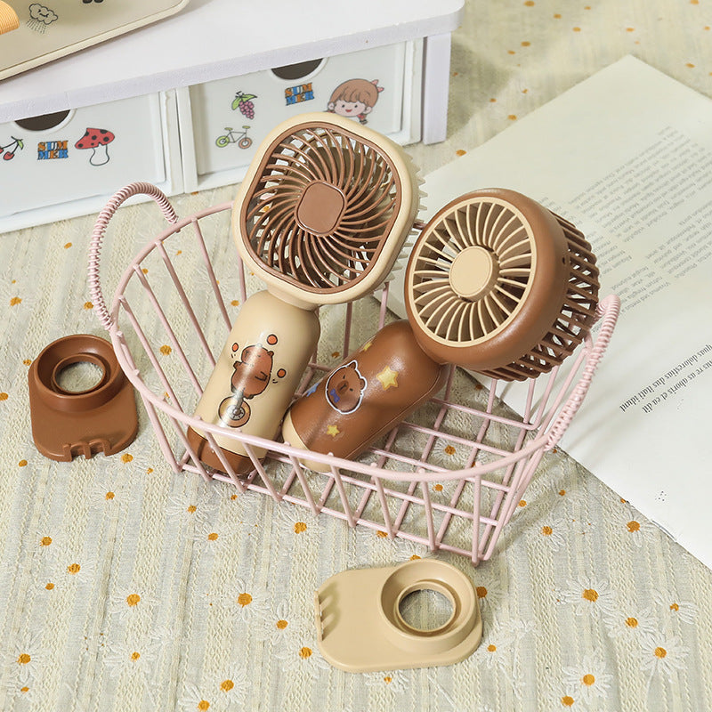 Damen Tragbarer Handventilator mit USB-Ladefunktion und flexiblem Neigungsmechanismus Karnz