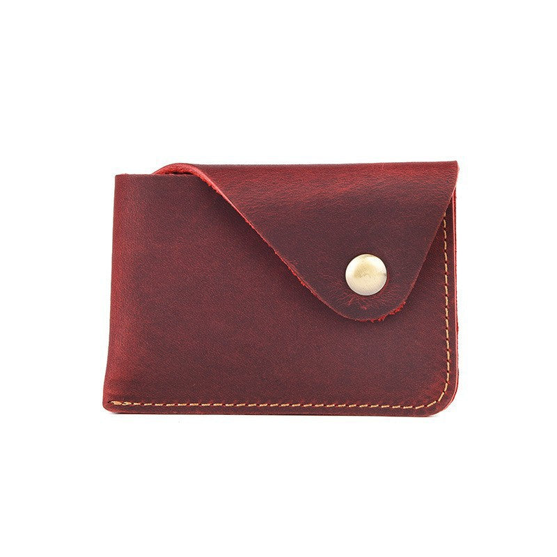 Premium Leder Knopf Kartenhalter Karnz