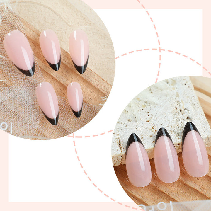 Elegantes spitzes Press-On-Nagelkunst-Set Karnz