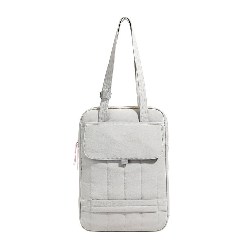 Strukturiertes gestepptes Laptop Tote Bag Karnz
