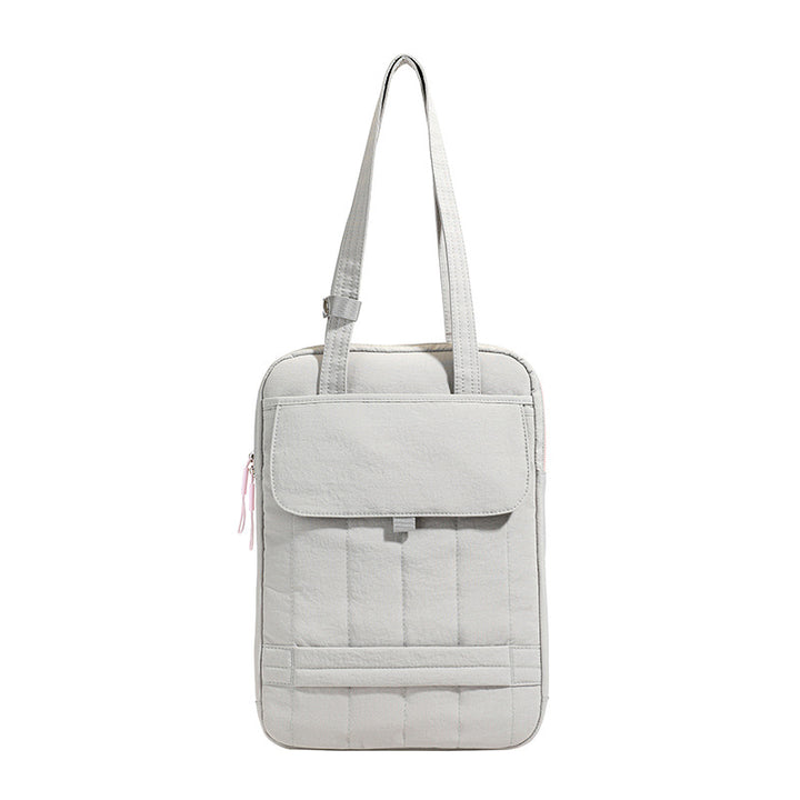 Strukturiertes gestepptes Laptop Tote Bag Karnz