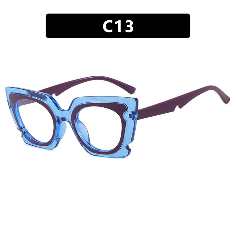 Damen oversized Sonnenbrille mit extravagantem Rahmen und UV-Schutz Karnz