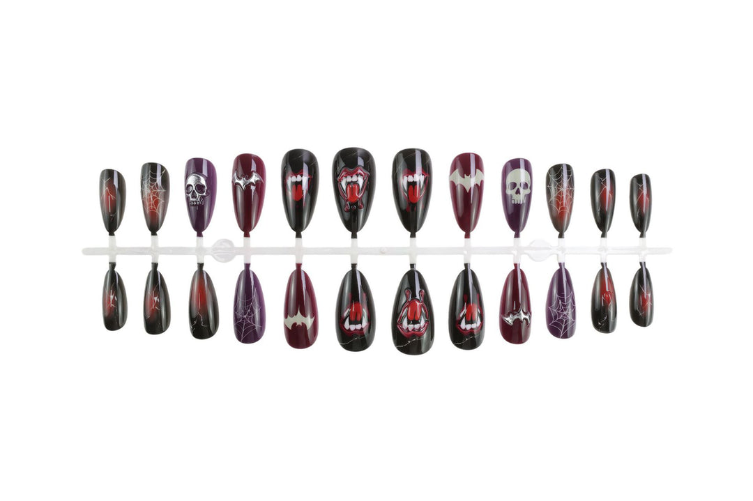 Halloween Kunstnagelset mit gruseligen Halloween-Motiven Karnz
