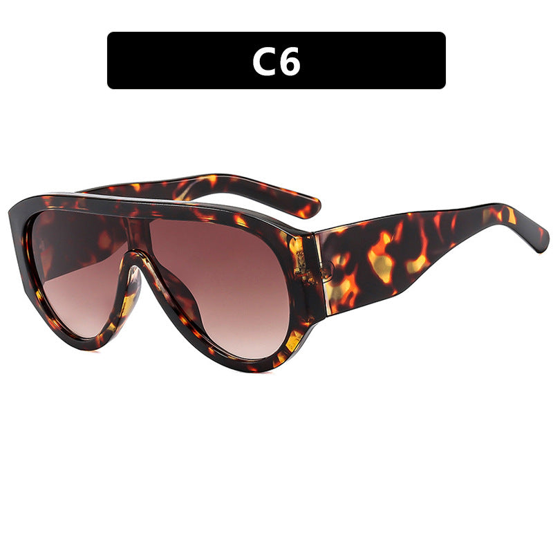 Damen modische Sichtschutz-Sonnenbrille mit breitem glamourösem Rahmen und UV-Schutz Karnz