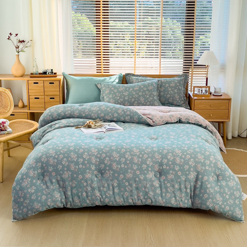 Florales Baumwollbettdecke Duvet-Einsatz mit hypoallergenem, leichtem Füllmaterial