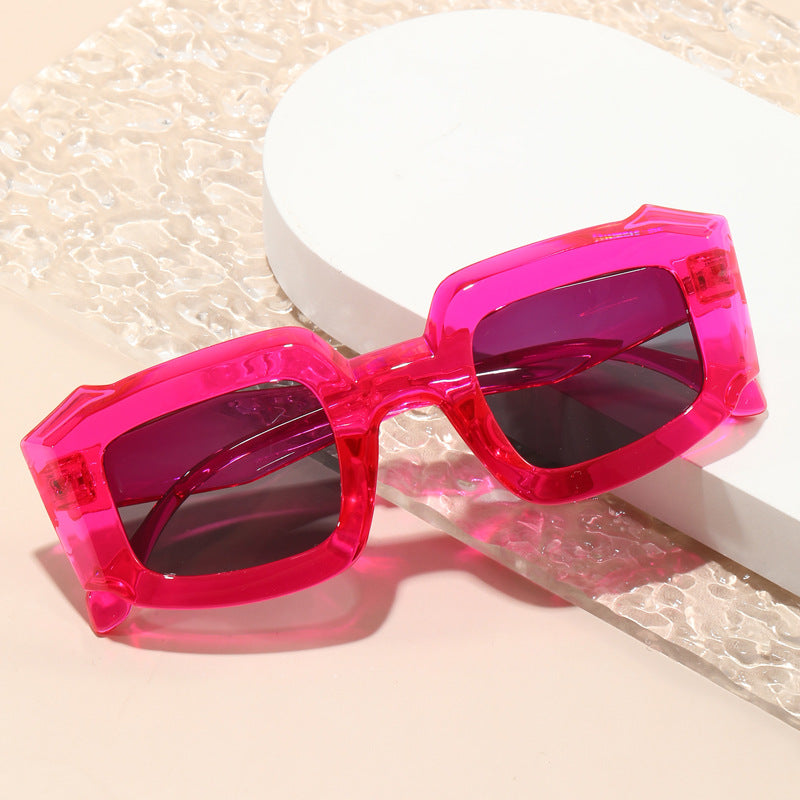 Damen trendige geometrische Sonnenbrille Karnz