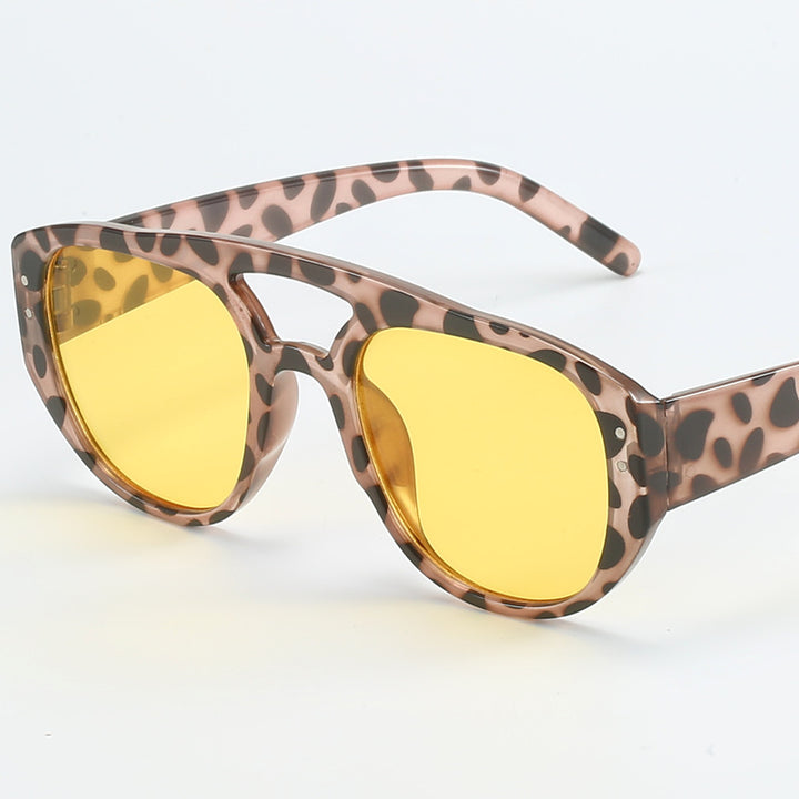 Damen Modische Sonnenbrille im stilvollen Leopardenmuster Karnz