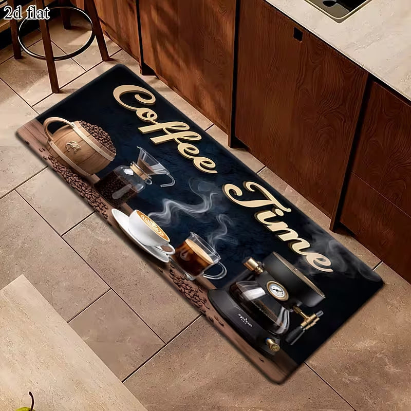 Retro-Diner-Themen Küchenläufer Matte