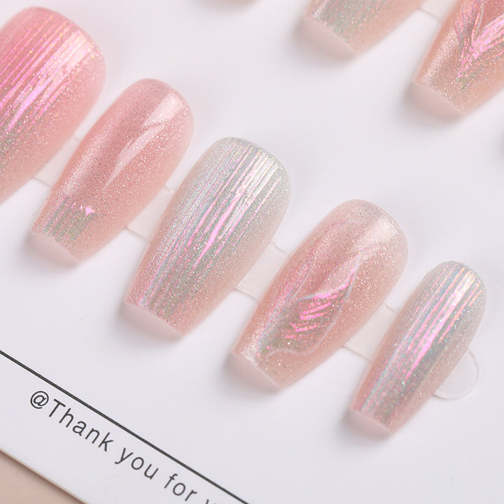 Schimmerndes Glitzer-Presse-Nagelset Karnz