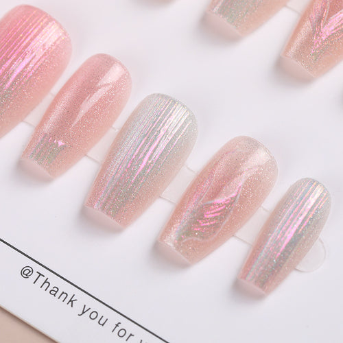 Schimmerndes Glitzer-Presse-Nagelset Karnz