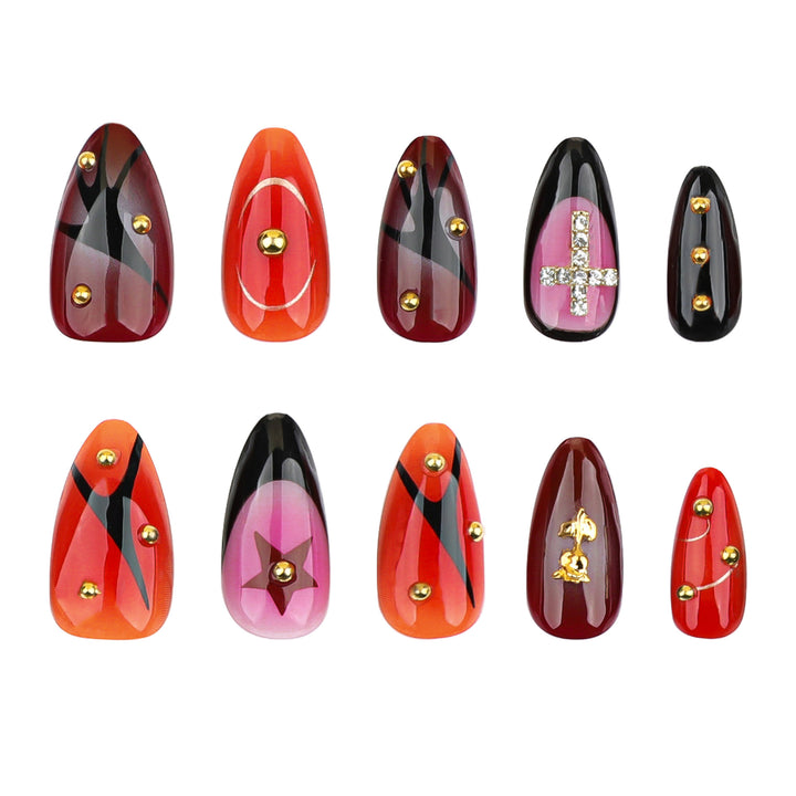 Kunstvolle Stiletto-Nägel mit kreativen Designs Karnz