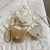 Damen Stilvolle Clutch aus geflochtenem Material Karnz