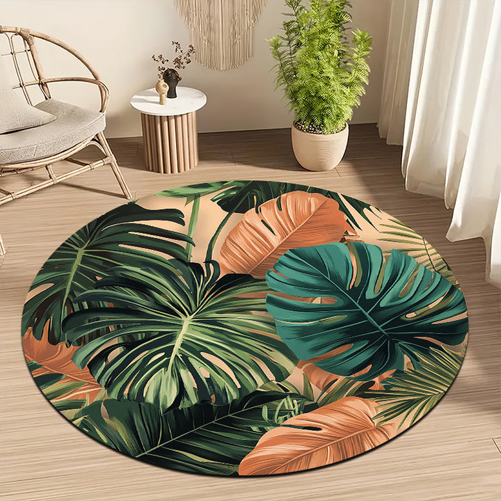 Runder Natur-inspirierter Teppich