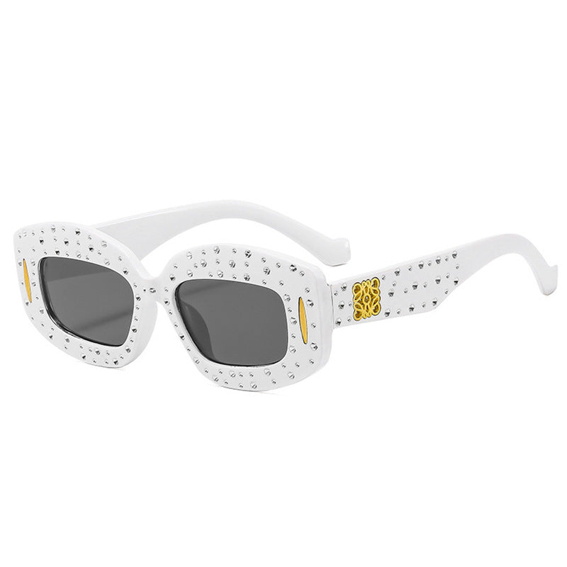 Damen auffällige Sonnenbrille mit glamourösem Strassdetails Karnz