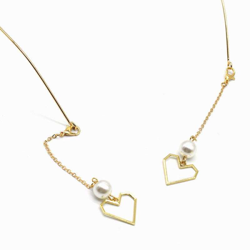 Herzförmige geometrische Eleganz Brillen Kette Karnz