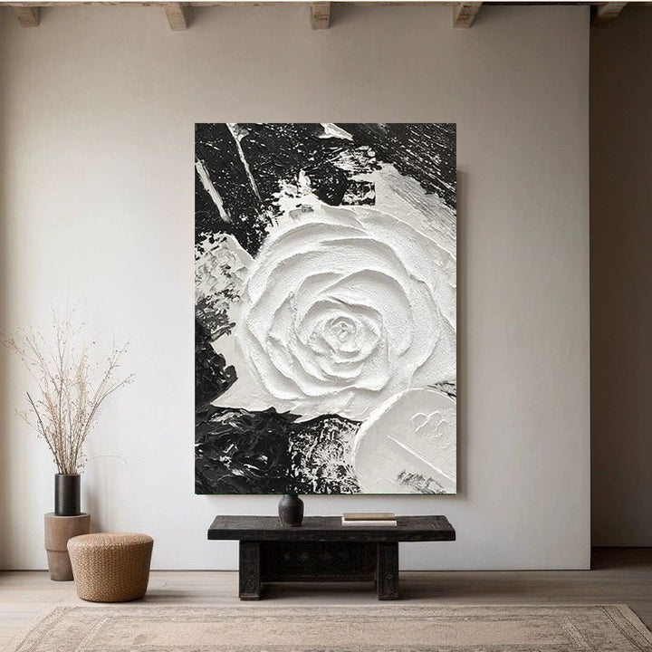 Texturiertes Floral Prägeleinwand Kunst