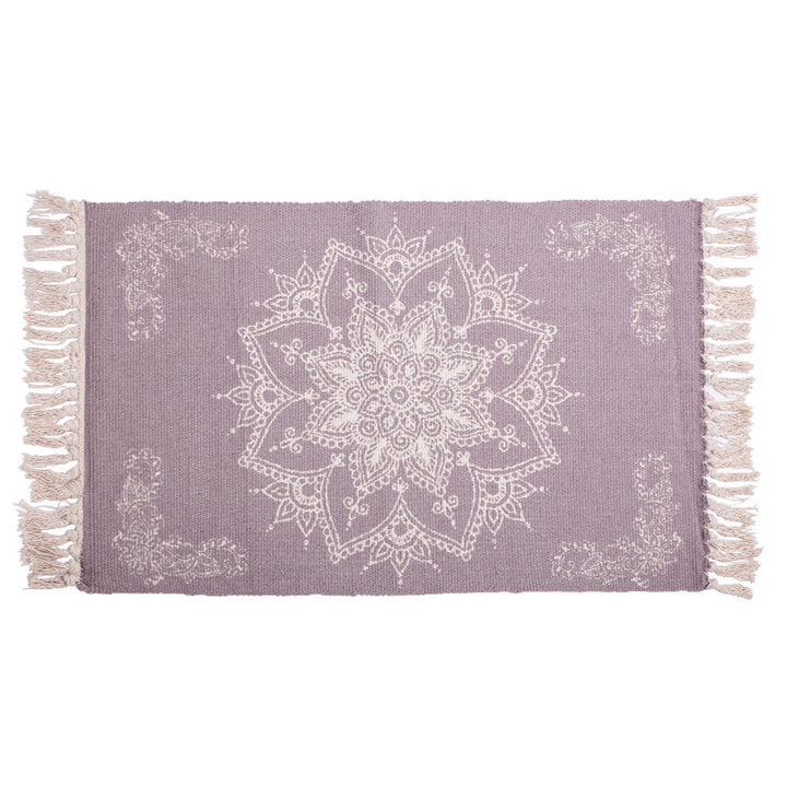 Dekorativer Läufer für Esstisch und Konsole im Boho‑Mandala‑Design mit Fransen Karnz