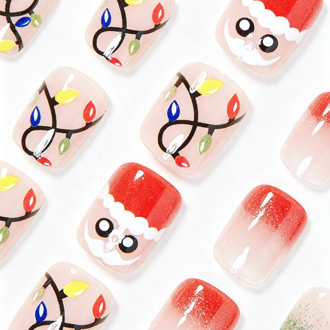 Festliches, urlaubs inspiriertes Press-On Nagelkunst-Set Karnz